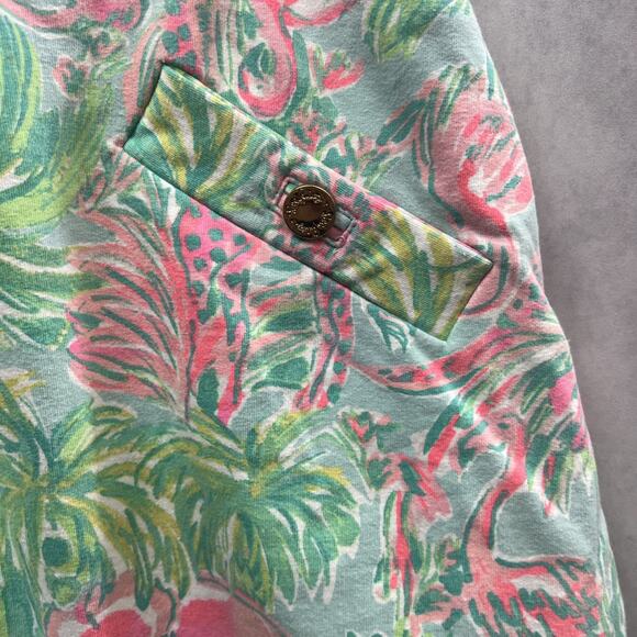 Lilly Pulitzer Womens Skort Size Large Vibrant Multicolor Pink Teal Animal Print - Picture 6 of 14